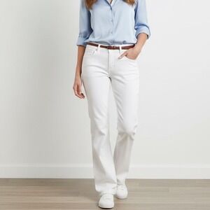 Tahari Women White Wide Leg Denim Casual Jeans Size‎ 8